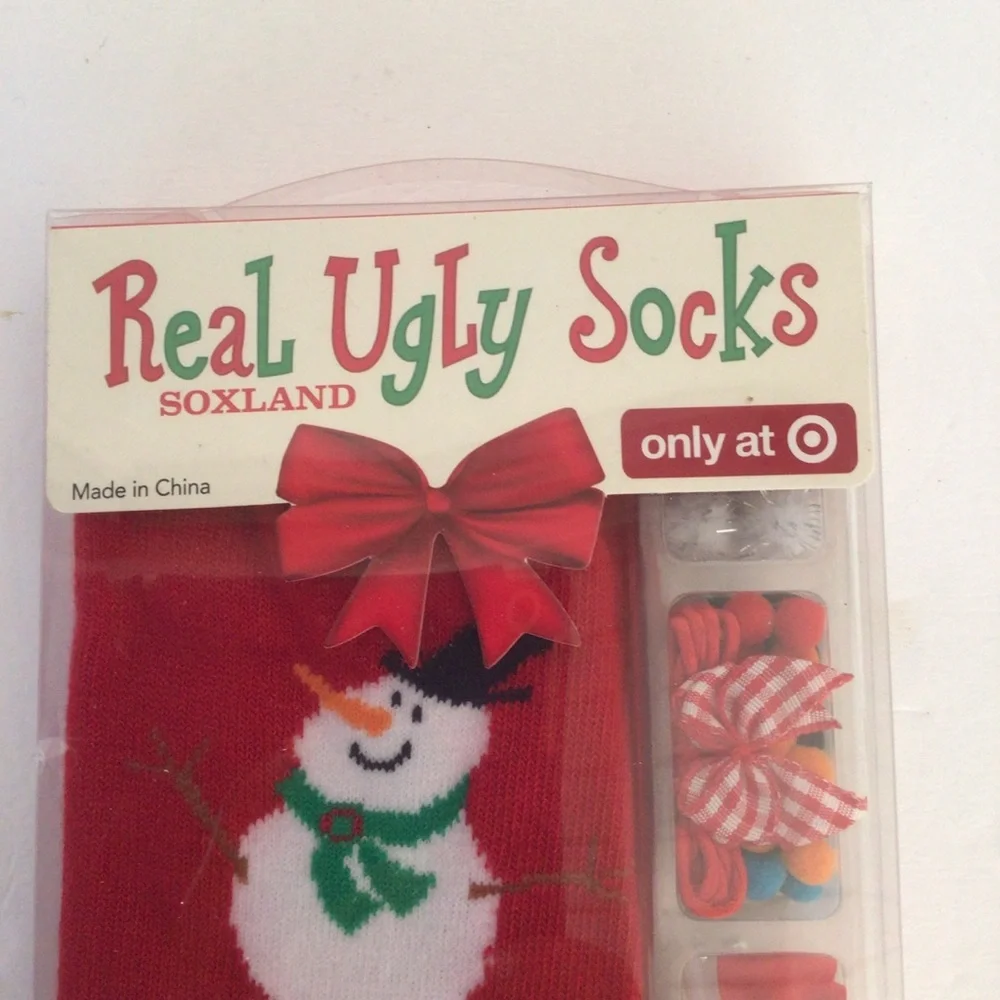 SOXLAND REAL UGLY DESIGN YOUR OWN CHRISTMAS SOCKS NWT